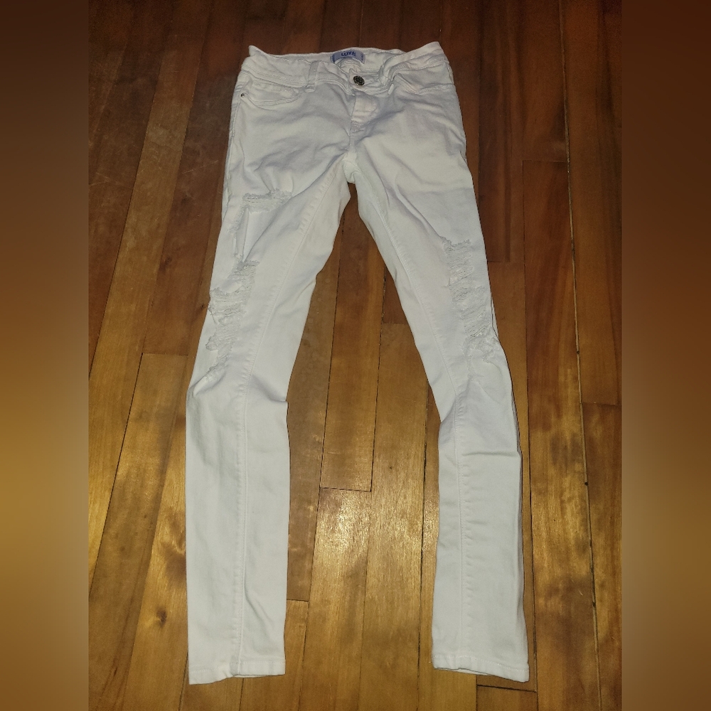 Luxe Women's Crisp White Skinny Jeans